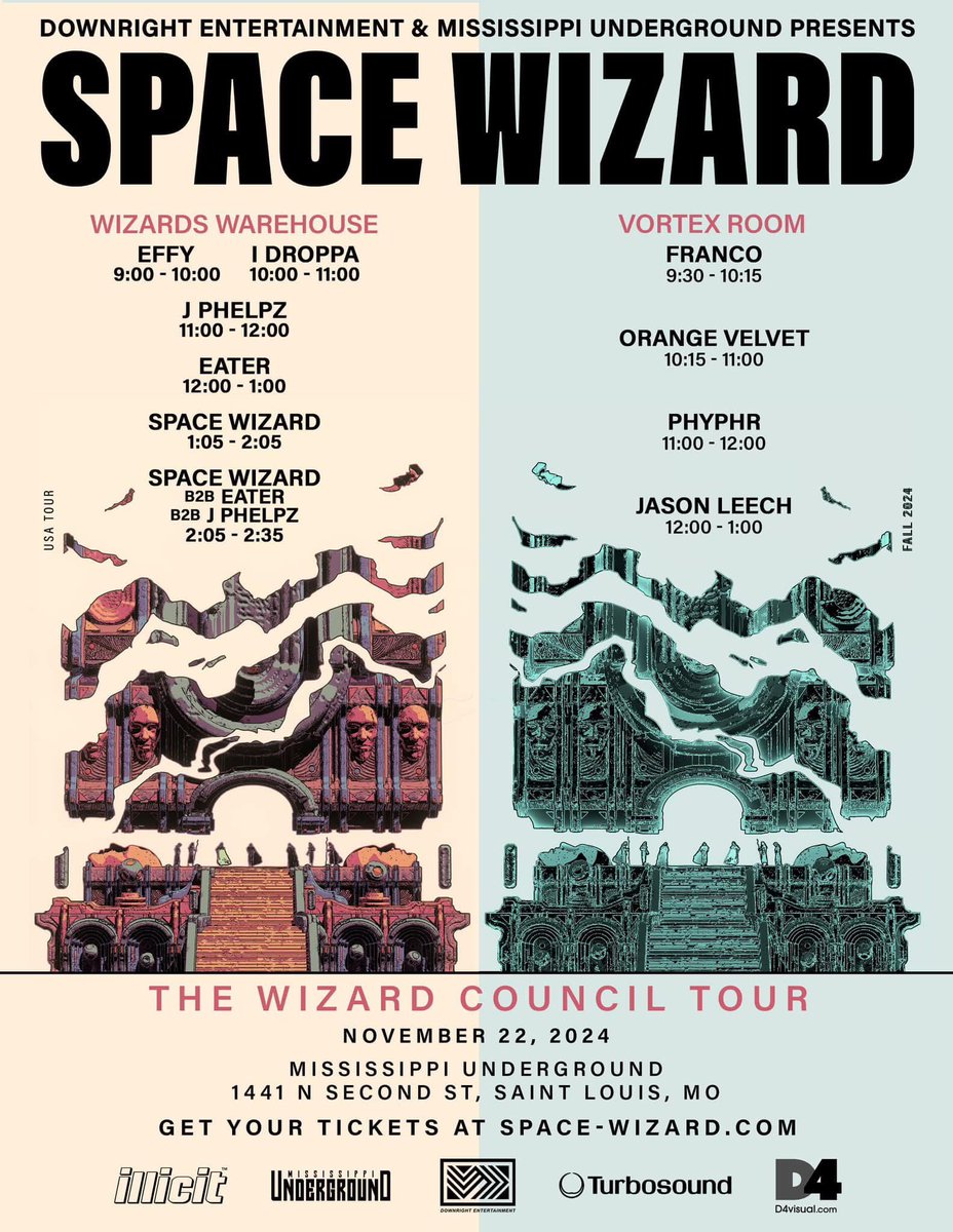 Set times in STL tn, with a b2b2b at the end 👀🔥 nutty