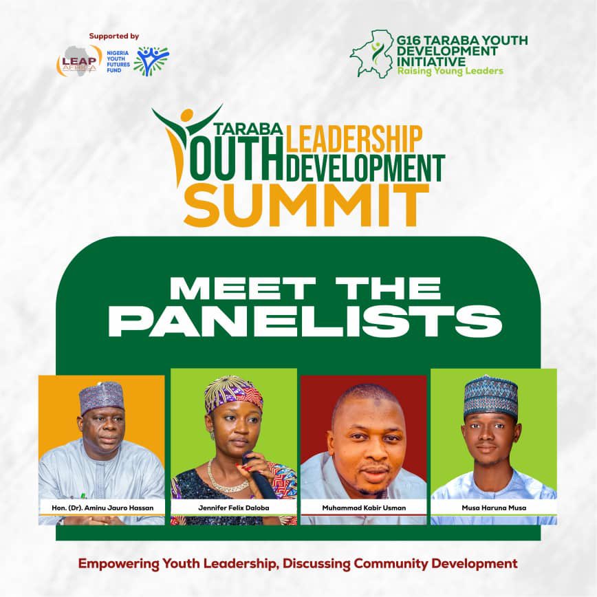 YouthTaraba's tweet photo. Join us Tomorrow 
As we Host the Taraba Youth Leadership Development summit. 

Theme: Empowering youth Leadership, discussing community development! 

Ably support by @ng_youthfund and @LEAPAfrica https://t.co/MQFKXxHH5O