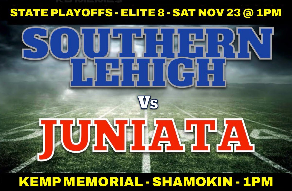 🚨🚨GAME POSTPONED 🚨🚨
TOMORROW SATURDAY NOV 23RD - 1PM at Shamokin