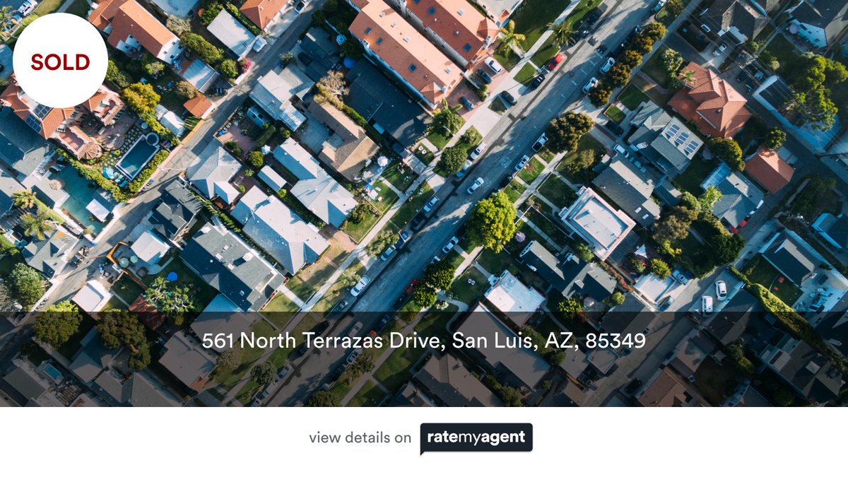 Cruz0562's tweet photo. 📍 561 North Terrazas Drive, San Luis, AZ, 85349

My latest sale on #RateMyAgent.
NAR 149021033
https://t.co/zUDbJzXv5l

...
#ratemyagent #realestate https://t.co/OrwxsM2Kgt