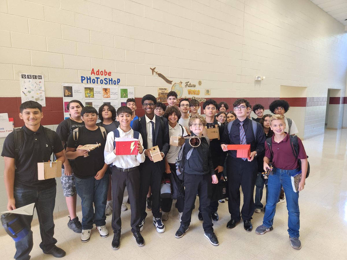 Principles of Applied Engineering just completed an Airplane Launcher Design Challenge. Students used the Engineer Design process to research solutions/build prototypes/brief their design solutions/demo their prototypes. Amazing work! <a href="/GeoffreyLongCTE/">Geoffrey Long</a> <a href="/NisdCTE/">NISD CTE</a>  #NISDSuperiorCTE