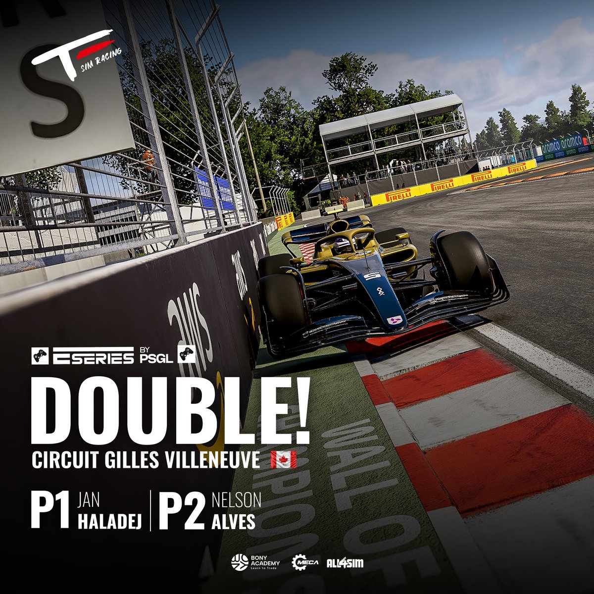 Tomas_ENGE_SIM's tweet image. 🏁 DOUBLE!   🍾 🎉

This was a masterclass by @pesohalik and @nelsonalvess_ 
Thank you to the entire team for your hard work, it pays off! 🙌✨

Keep pushing  💪

#esports #eseries #psgl #psgleseries #simracing #f124 #f124game