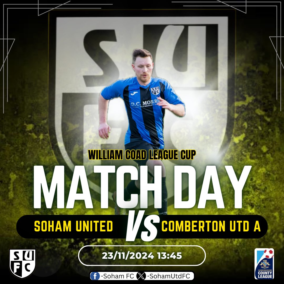 Cup game this weekend. We welcome Comberton to the Common. Come down and support the boys on hopefully another cup run. 🏆⚽️