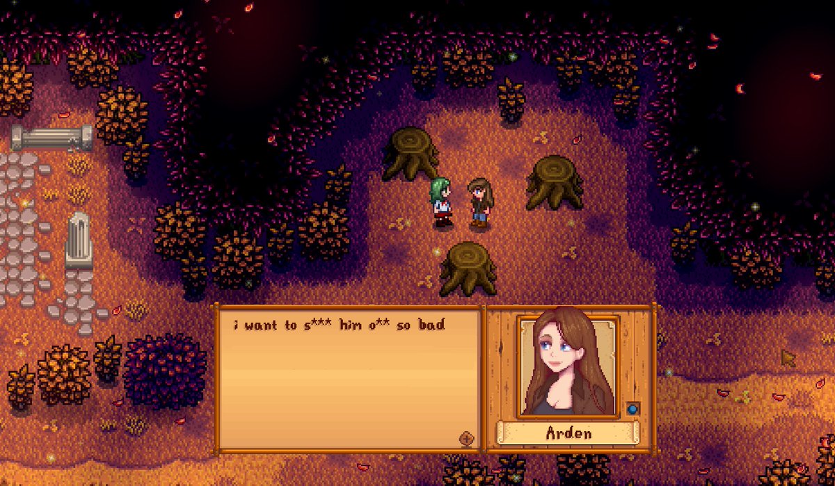 Poly404_'s tweet photo. Turned my friend @veganpotbrownie into a Stardew Valley NPC for their birthday https://t.co/87fb75mOlR