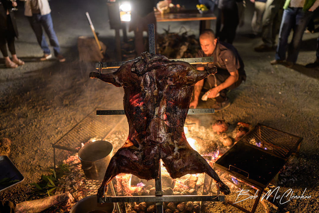 BobMc's tweet photo. Seavey Vineyard held their first winemaker's dinner a couple of weeks ago. Everything was prepared over a fire (which was especially welcome in the cold air) culminating with a whole lamb. https://t.co/2JR26ikJhn