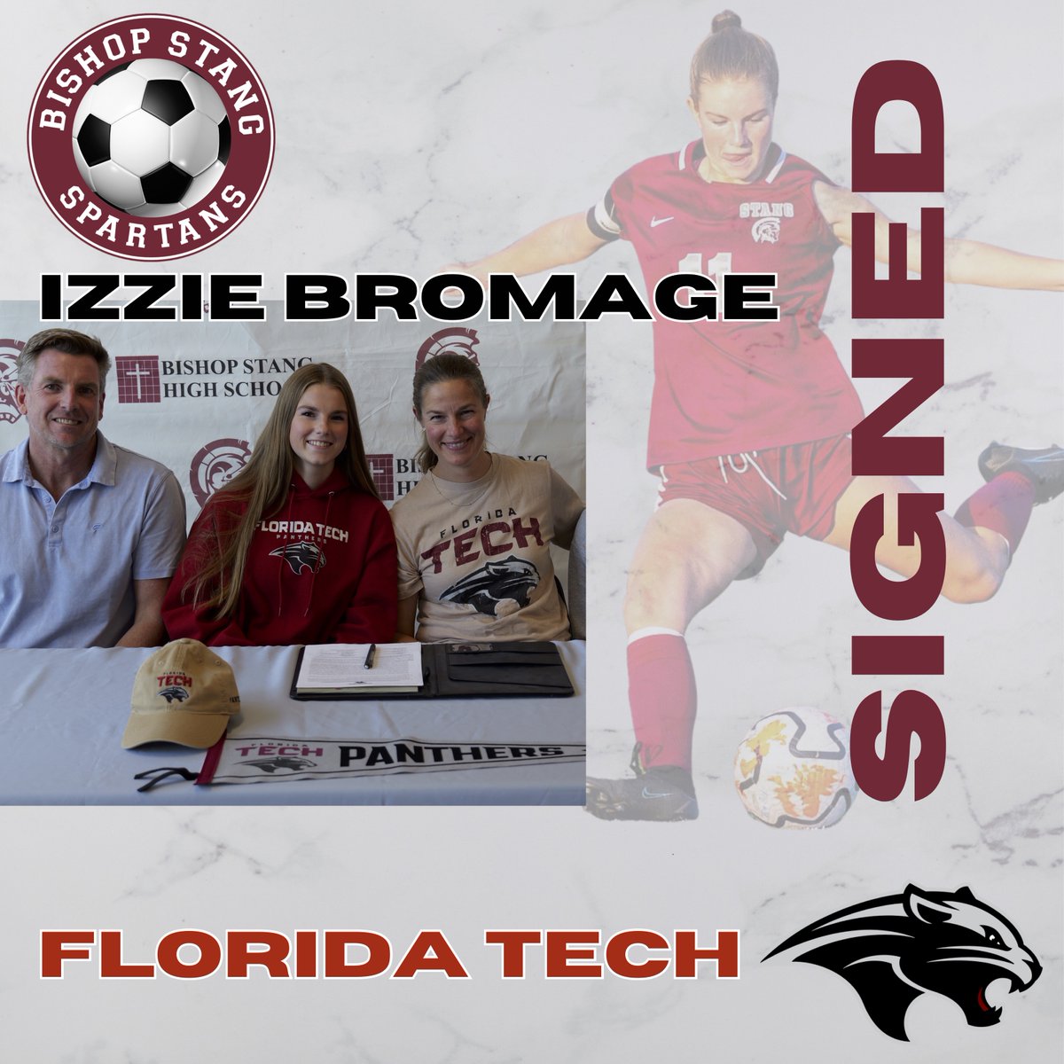 Congrats to Sr. Captain Izzie Bromage who will continue her soccer career at Florida Tech next year and beyond!

Izzie has been a model student athlete at Stang over the past 4 years and we wish her nothing but the best! We know she will make us proud!

Go Panthers!
<a href="/SC_Varsity/">SouthCoast Varsity</a>