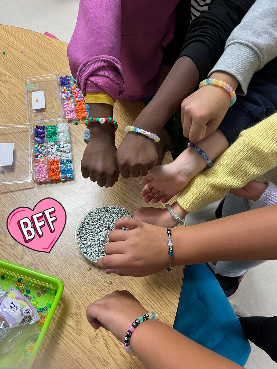 Today we made bracelets inspired by <a href="/taylorswift13/">Taylor Swift</a> friendship bracelets and for Bullying Awareness Week! 💕<a href="/stpetersmilton/">St. Peter C.E.S.</a>
