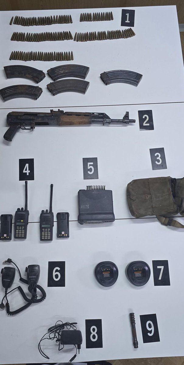 albinkurti's tweet photo. Over the past three days our Police has confiscated a substantial amount of armaments, as pictured, which include weapons and grenades in the north of the country. Calls for inspection come from ordinary citizens who alarm the police. The safety of the people and the security of the entire country remain a key priority for our government, especially when facing such imminent threats to our collective security.