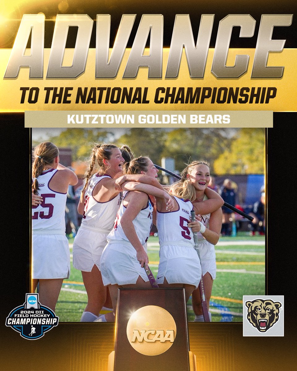 NCAADII's tweet image. The Golden Bears are #D2FH Natty bound!

 @KUGoldenBears will play to win it all on Sunday!

#MakeItYours | on.ncaa.com/D2FHsp