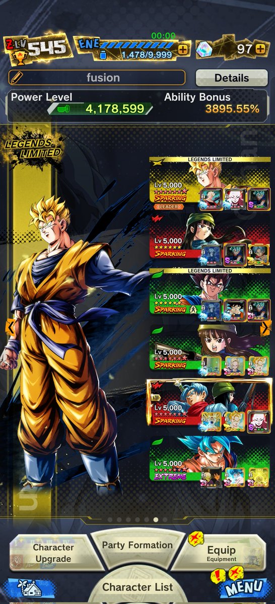 Got super lucky with my summons! And I've been having with this team XD I love future Gohan and still hold his own but he's does need a zenkai