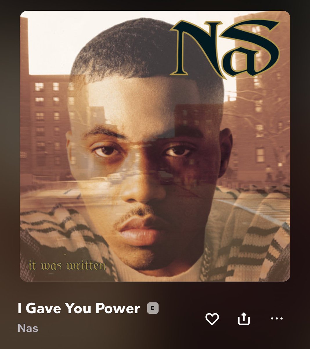 You can tell Kendrick was listening to Nas while he was creating GNX. 

“Man at the Garden” has the same feel as “One Mic” sonically. 

“Gloria” is basically the 2024 “I Gave You Power”, replacing the 9 on Nas’s dresser with Dot’s pen.