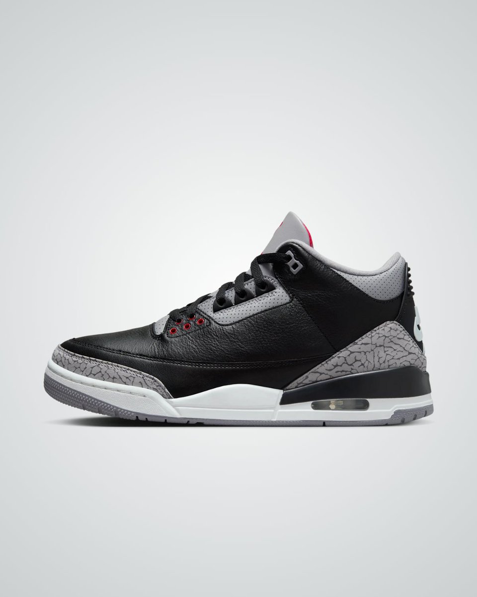 nikestore's tweet photo. Just like greatness, this shoe doesn’t come around that often.

The @Jumpman23 Air Jordan 3 'Black Cement'

Full family sizing available at 10am ET 🇺🇸

https://t.co/efA3p7v0rC https://t.co/mUFr7lwJtu