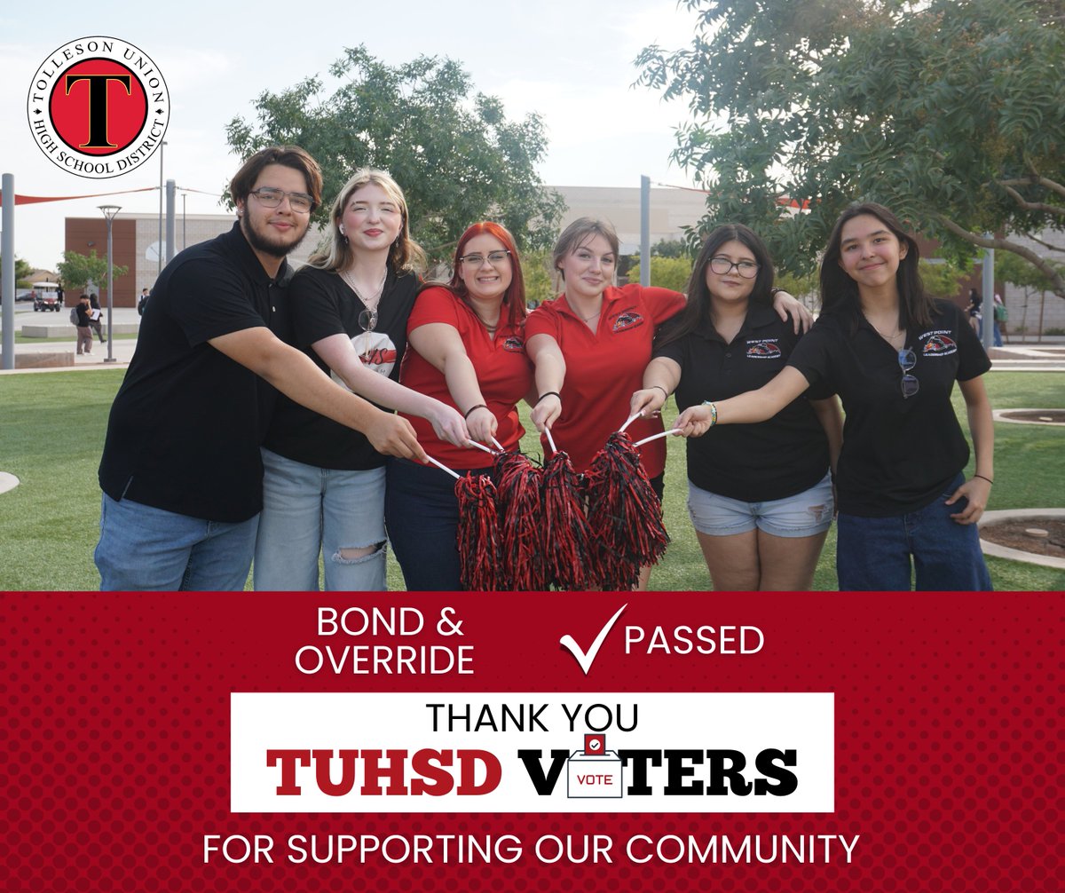 It's official!! Thank you for your continued support of our students!