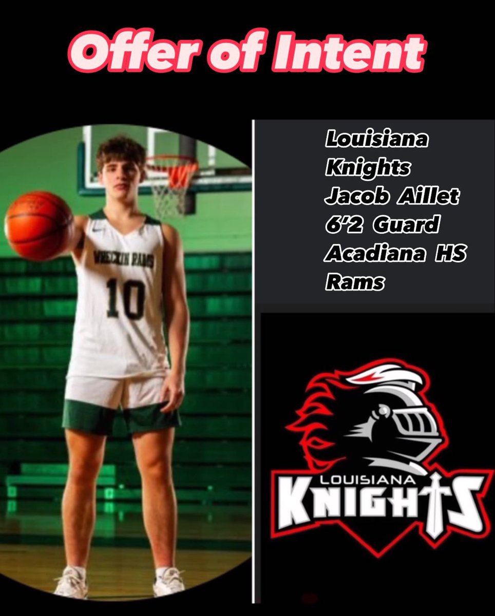 Blessed to receive an offer from Louisiana Knights Post Grad! <a href="/living1_living/">Louisiana Knights Post Grad / Coach Tony Living</a>