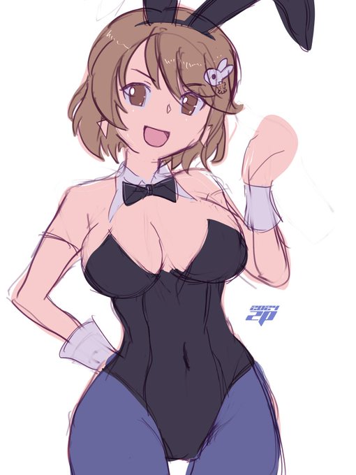 WIPバニースーツ晶乃さん カラーラフ
トー警所属当時、接待イベントに駆り出された尾長さん 