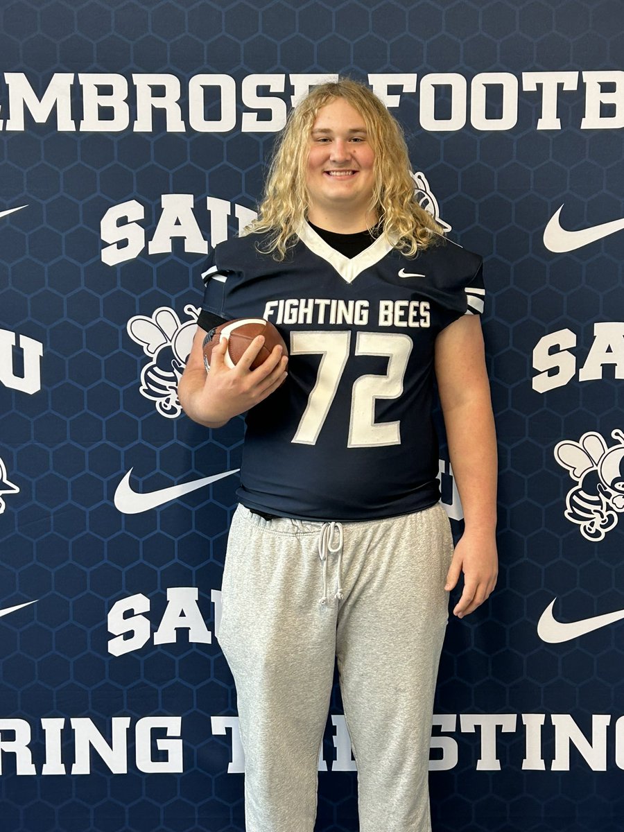 fouts_colin's tweet photo. Thank you to @FightingBeesFB and @FillippSAU @coachwelnetz for having me out on a visit I had a great time https://t.co/kOVQ0RLp3x