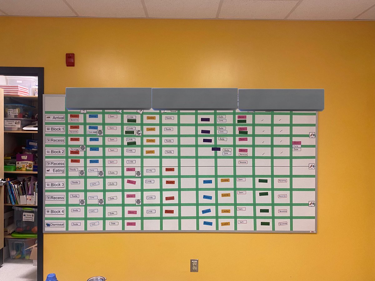 Ending this week with brainstorming, collaboration and laughs with <a href="/StDominicOCSB/">St. Dominic School</a> - they opened their doors to us and we got their huddle board up and running!  #ocsbOpenDoors <a href="/OCSBSpecEd/">OCSBSpecEd</a> 

(ps <a href="/alvareztany/">Tanya Alvarez (She/Her/Elle)</a>, a laser leveller is a game changer when making a Huddle Board 😜)