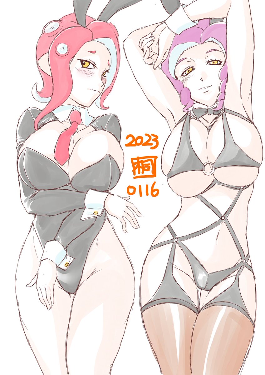 陸奥(艦隊これくしょん) 「#バニーガール貼って元気づけてください 」|桐木春臣のイラスト