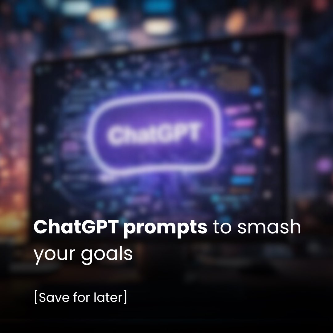 techscope_us's tweet photo. Unlock the full potential of ChatGPT and crush your goals with powerful prompts. Start working smarter, not harder. 

[Save this for later inspiration!] 

#ProductivityTools #ChatGPTTips" https://t.co/lTuZ9Zb3ry