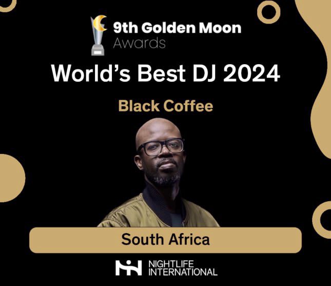 AfricaFactsZone's tweet photo. Black Coffee 🇿🇦 has won the World's Best DJ Awards at the 2024 Golden Moon Awards in Spain.

South African Artiste, DESIREE won the World’s Breakthrough Artist Award at the awards show. https://t.co/vHdUpdzLIC