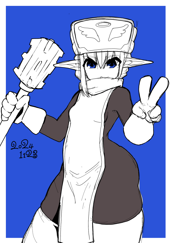 今日の朝ラフ
エルフ僧侶 