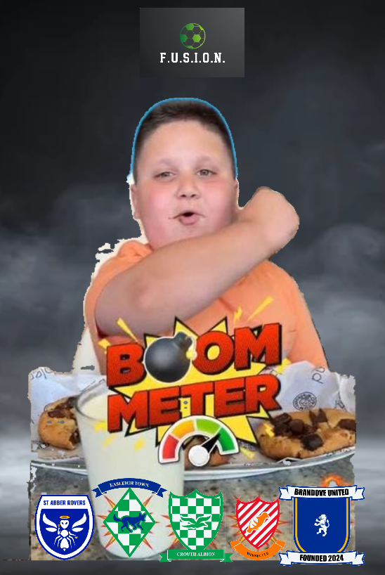 It's a clean sweep for FUSION! 

Brandove United 4-1 over Warworton Albion
Crouth Albion 8-1!! over Merifier City
Easleigh Town 2-1 over Altelde United
St Abber Rovers 5-1 over Sougham United
Wimbeccle 2-1 over Hareham Villa