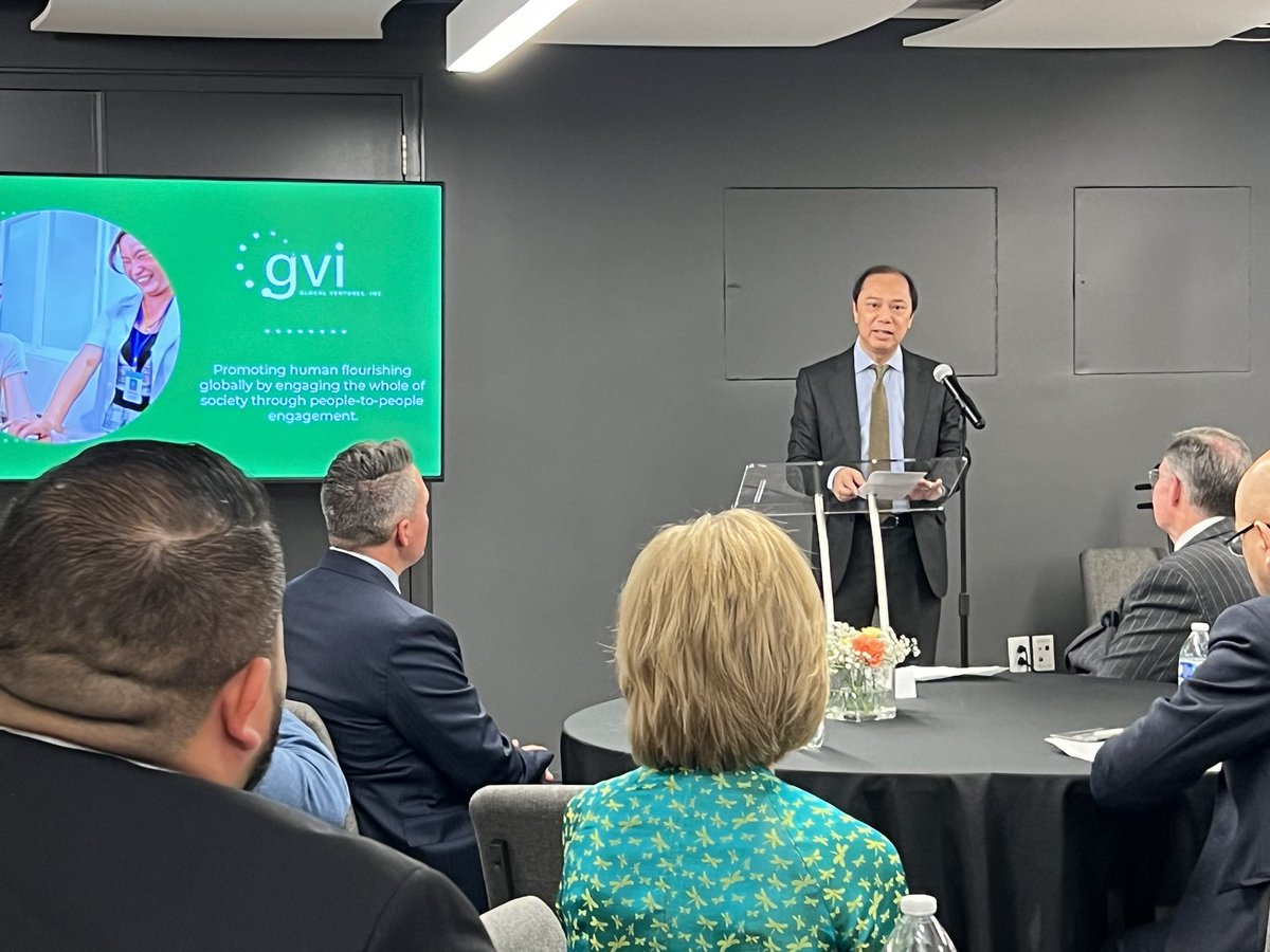 Honored to have His Excellency Nguyen Quoc Dzung (<a href="/AmbassadorDzung/">Ambassador Nguyen Quoc Dzung</a>), Ambassador of Vietnam to the US, bring greetings during our GVI Open House at our DC offices.