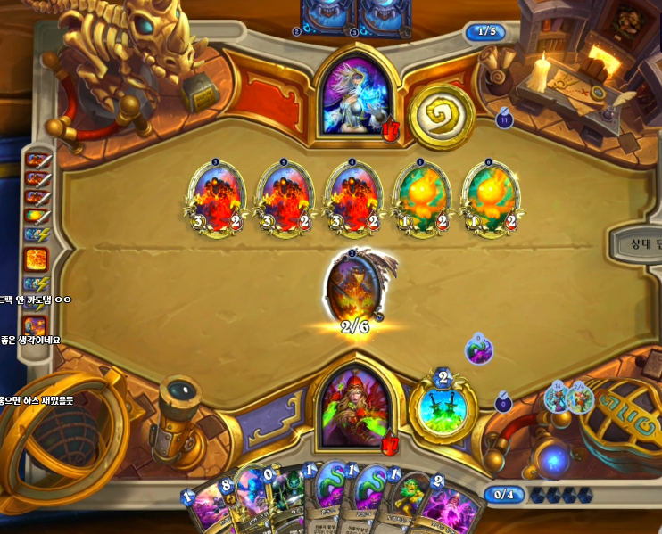 sinah_hs's tweet photo. 3. On my opponent's Turn 5, both Mo'arg Drillfist minions were destroyed.
4. On my opponent's Turn 5, I successfully Excavated via the Deathrattle effects, but the summoning turns for Slagmaw, the Slumbering did not reduce. https://t.co/gYbXtsA2Je
