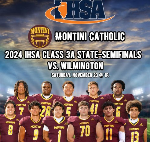 MaxPreps Update (@maxprepupdate) on Twitter photo ๐ฅ๐2024 ihsa class 3a state-semifinals
๐Wilmington
๐บ: Livestreams: bit.ly/3zzO6Hw
โฐ Saturday, November 23 @ 1p.
<a href="/MontiniFootball/">Montini Football</a> <a href="/Montini_AD/">Montini Catholic Athletics</a> <a href="/MontiniCatholic/">Montini Catholic HS</a> <a href="/Montini_AD/">Montini Catholic Athletics</a> <a href="/KayJay20_/">Coach Kamo</a> <a href="/Im_jojojames/">jojo james</a> <a href="/IAlexander28/">Isaac Alexander</a> <a href="/Im_jojojames/">jojo james</a> <a href="/ThomasWStacy1/">Thomas Stacy</a> <a href="/HayesJC70/">Jonathan Hayes</a> <a href="/jaxon_lane41/">Jaxon Lane</a> ๐ฅ๐2024 ihsa class 3a state-semifinals
๐Wilmington
๐บ: Livestreams: bit.ly/3zzO6Hw
โฐ Saturday, November 23 @ 1p.
<a href="/MontiniFootball/">Montini Football</a> <a href="/Montini_AD/">Montini Catholic Athletics</a> <a href="/MontiniCatholic/">Montini Catholic HS</a> <a href="/Montini_AD/">Montini Catholic Athletics</a> <a href="/KayJay20_/">Coach Kamo</a> <a href="/Im_jojojames/">jojo james</a> <a href="/IAlexander28/">Isaac Alexander</a> <a href="/Im_jojojames/">jojo james</a> <a href="/ThomasWStacy1/">Thomas Stacy</a> <a href="/HayesJC70/">Jonathan Hayes</a> <a href="/jaxon_lane41/">Jaxon Lane</a>