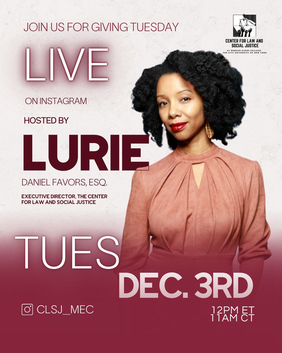 Center for Law and Social Justice at MEC, CUNY tweet media