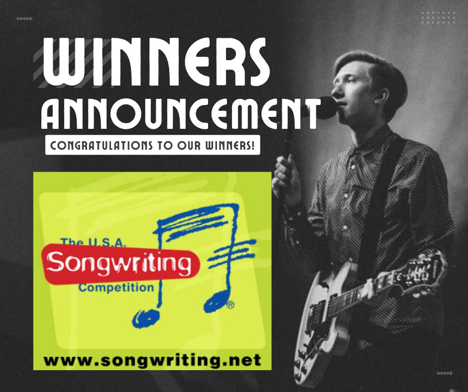 [BREAKING NEWS] Winners of the 29th Annual <a href="/usasong/">USA Songwriting</a> USA Songwriting Competition announced, Congratulations to all our category winners and honorable mention winners! See:    
hubs.li/Q02Zd-P_0