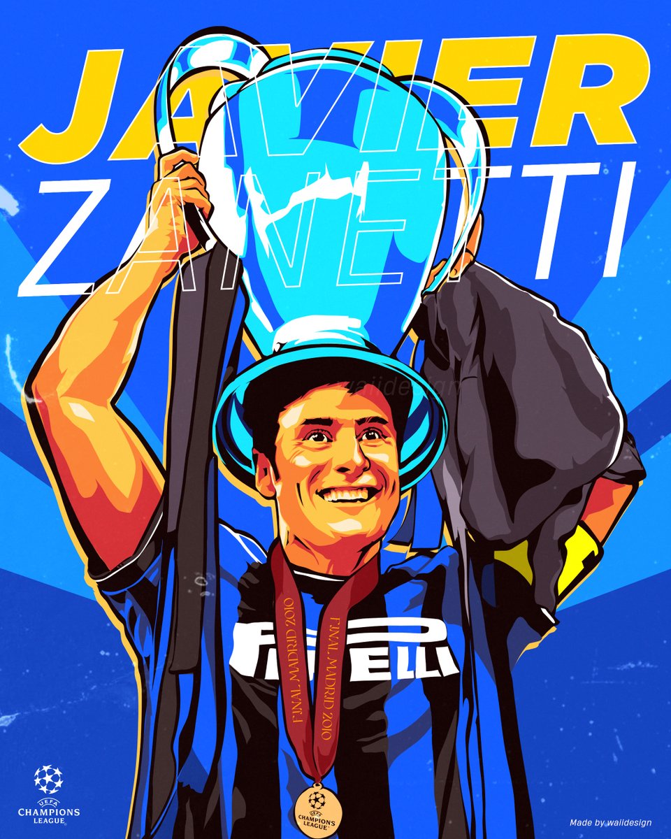waiddesign's tweet photo. Javier Zanetti Illustration artwork #CommissionedArt #illustration https://t.co/L69t86KlpO