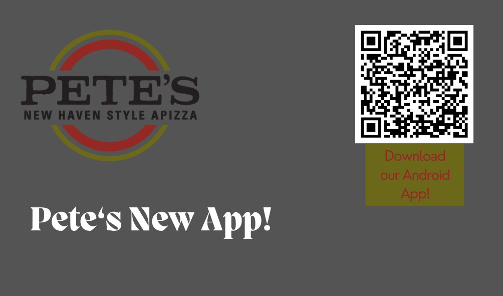 Pete’s has a new app. Download and sign up for Loyalty rewards!