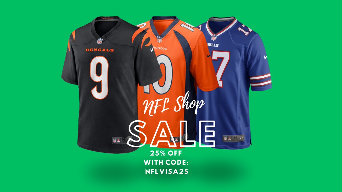 🏈Support your team in style! Save 25% OFF at #NFLShop with code NFLVISA25.
Shop here 👉ow.ly/95xM50UcvQe

#NFL #NFLFans #FootballStyle #TeamSpirit #ShopNFL #SportsFashion #GameDayStyle #NFLDeals #FanGear #SupportYourTeam