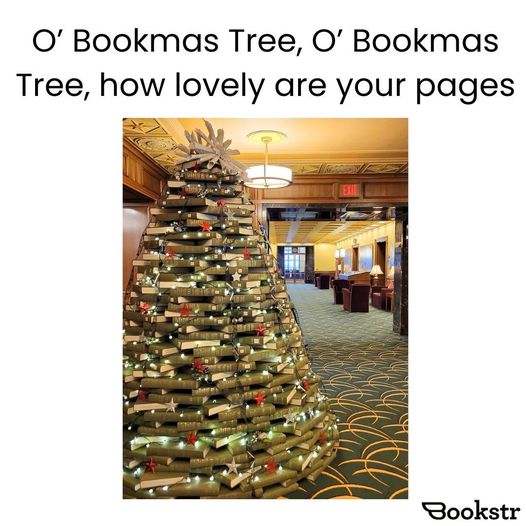BookstrOfficial's tweet image. Book trees are great ways to disguise your TBR pile! 📚🎄 

[🤪 Meme by Molly Ayling] 

#books #booklovers #booktree