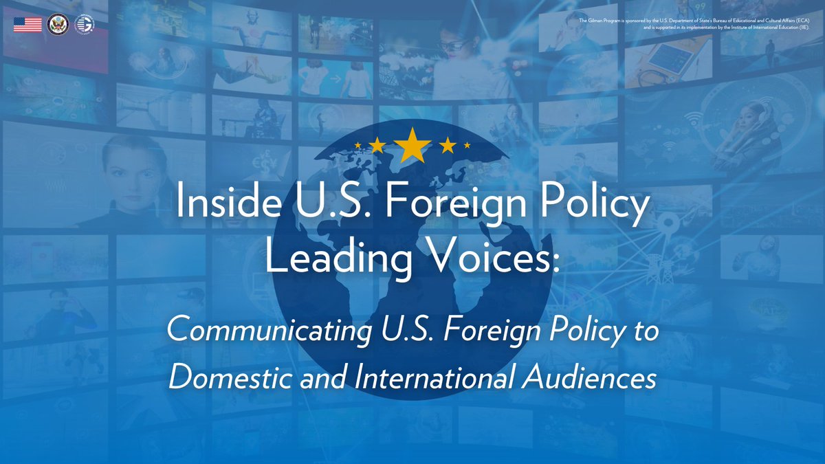 Gilman Program (@gilmanprogram) on Twitter photo Join us on December 4 at 4 PM ET for the Inside US Foreign Policy Leading Voices: Communicating US Foreign Policy to Domestic and International Audiences. Mignon Houston, a leading voice on this topic will share her thoughts: bit.ly/4fVjaBC <a href="/ECAatState/">Educational & Cultural AffairsâU.S. Dept. of State</a> #ExchangeOurWorld Join us on December 4 at 4 PM ET for the Inside US Foreign Policy Leading Voices: Communicating US Foreign Policy to Domestic and International Audiences. Mignon Houston, a leading voice on this topic will share her thoughts: bit.ly/4fVjaBC <a href="/ECAatState/">Educational & Cultural AffairsâU.S. Dept. of State</a> #ExchangeOurWorld