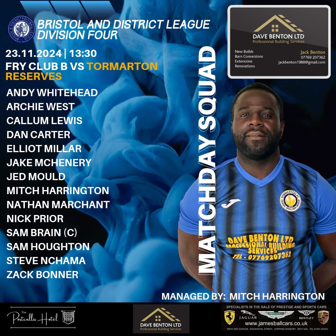 ✍️ Here are your Tormarton squads for tomorrow afternoon… #upthetors #UTT