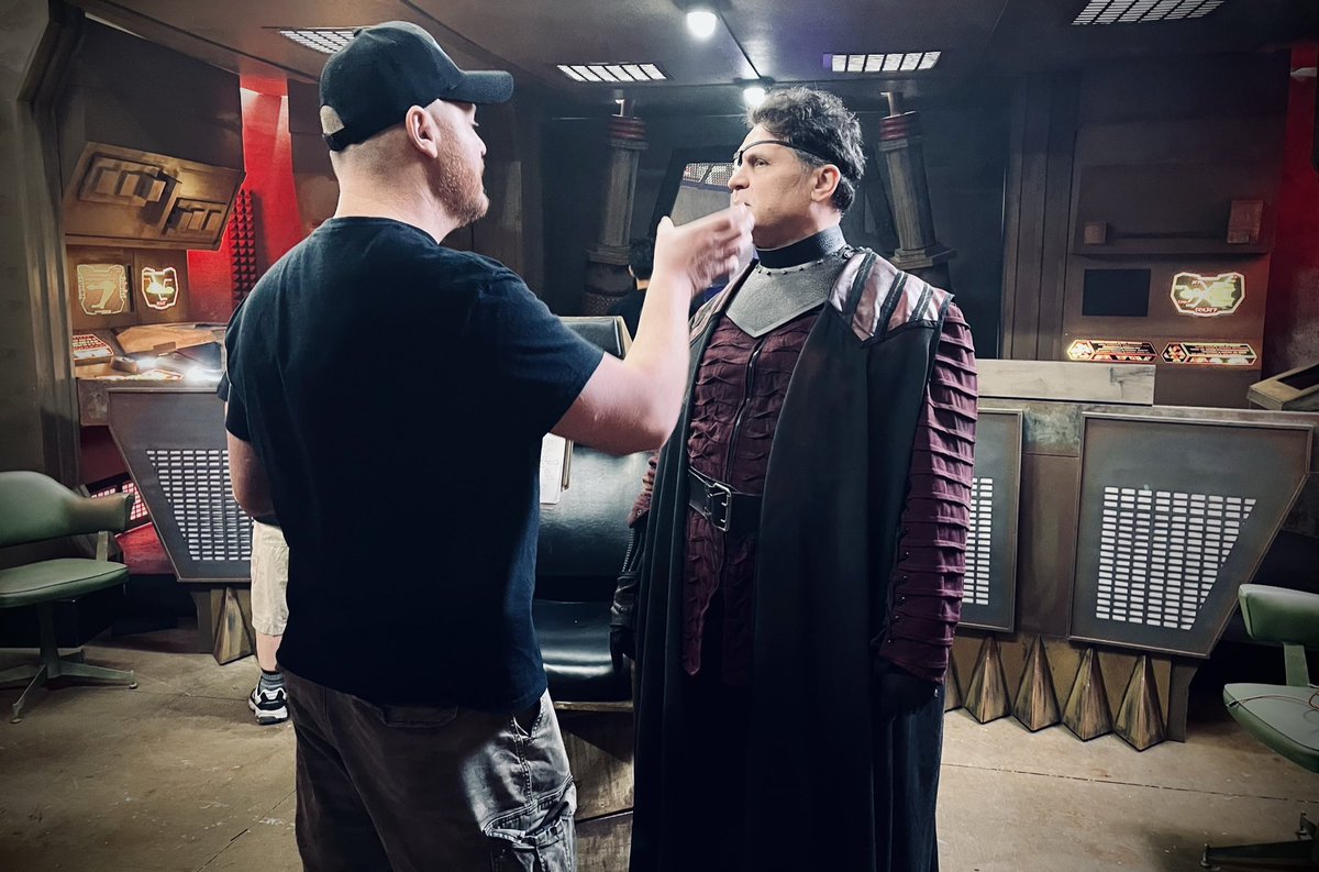 Director <a href="/ThatJohnnyKguy/">Johnny K</a> and actor Paul R. Sieber talk through a scene. 

On the set of #FarragutForward - one of the biggest Star Trek Fan productions ever!

#kaoticastudios #farragutfilms #startrek #fanfilm