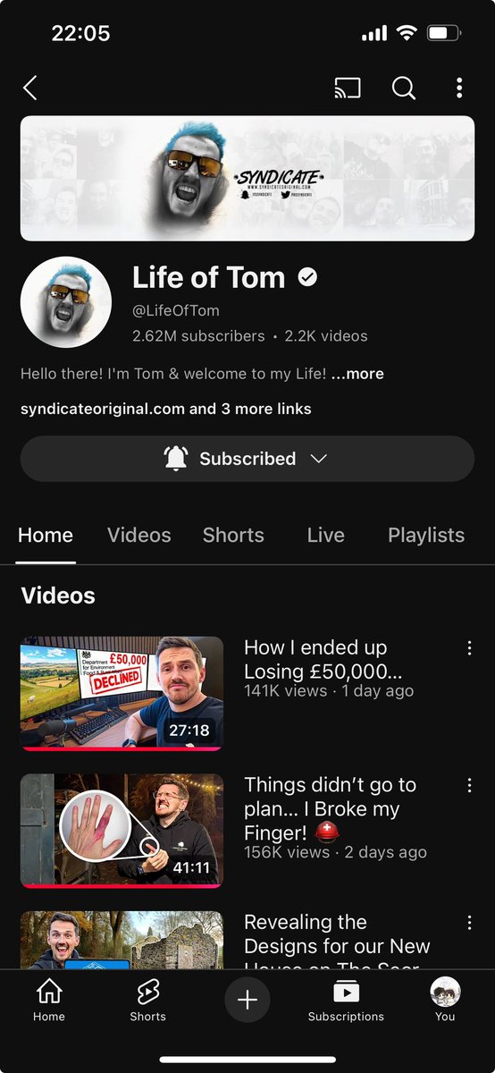 EmyJane1234's tweet photo. @Syndicate Tom Tax Screenshot!! My wife has been a long time viewer but has got me hooked on the weekday vlogs! https://t.co/RWcn2uZYRe