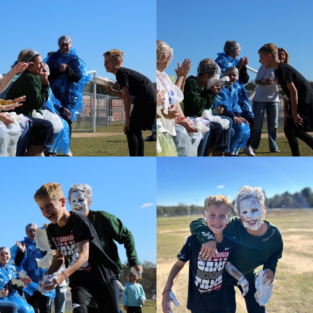 5th grade came, they saw, and they conquered! Thanks to all the generosity in the United Way Change War, the 5th graders earned the ultimate reward: pieing their teachers! Principal and AP were collateral damage 🤪 Our school was able to raise $1,344 for United Way! #dcesdragons