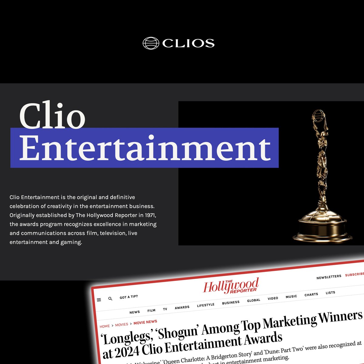 focusceg's tweet photo. Congratulations to our friends at FX for winning several trophies at last week's Clio Entertainment Awards for their stellar marketing campaign for Shōgun. We are honored to have our music featured in 1 Grand Award winner, 1 Gold Award winner, 1 Silver Award winner, and more! 🏆 https://t.co/6Qu4iljp7Q
