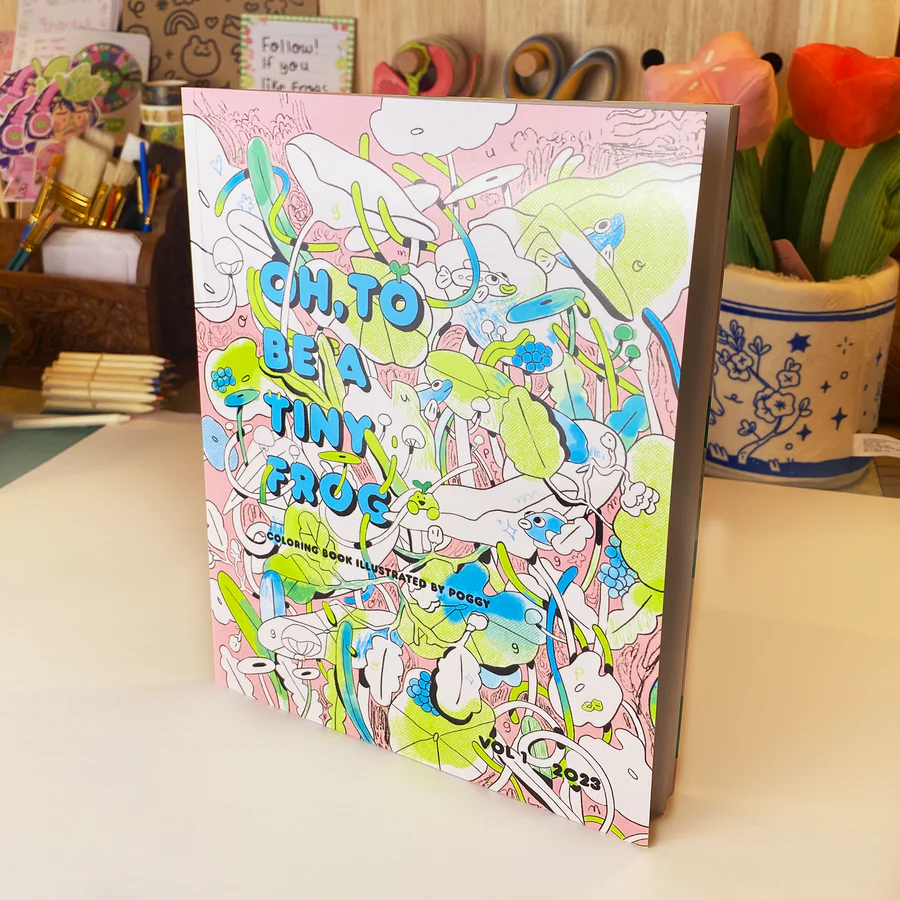 OH TO BE A TINY FROG! Restocked these coloring books for the Holiday SZN 