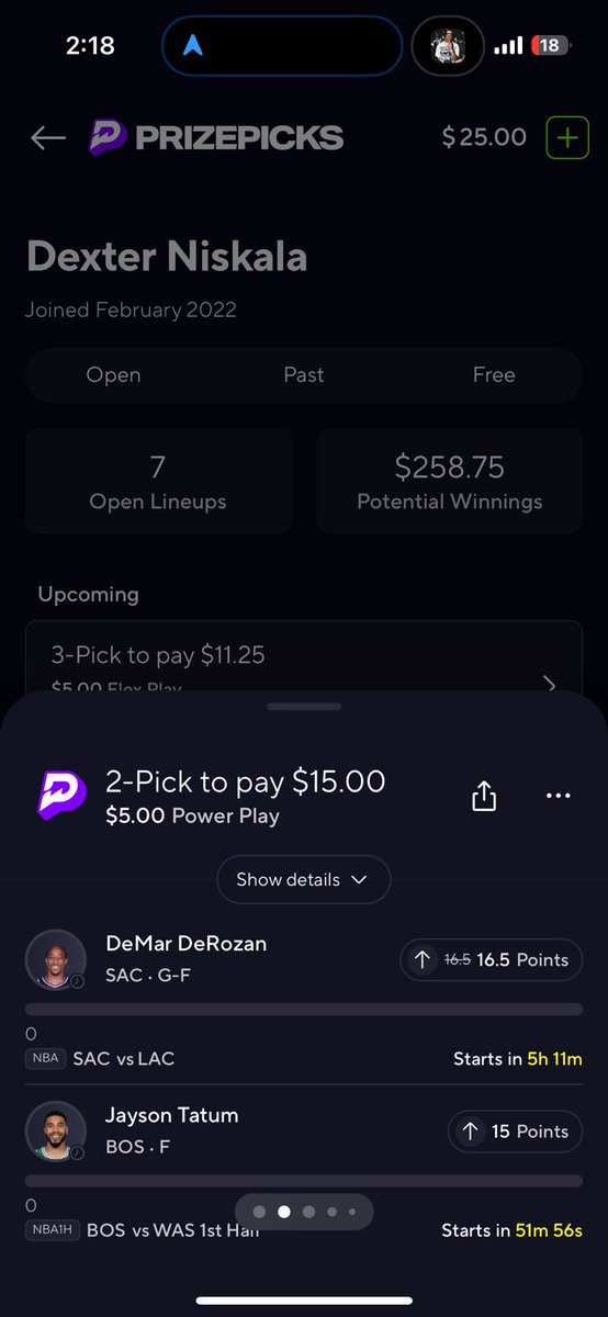 Slowboidex's tweet photo. @PrizePicks too ez! https://t.co/imE1e8tTi4