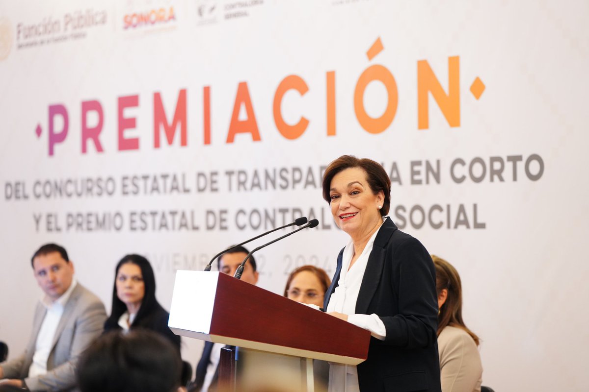 buengobiernoson's tweet photo. ¡Orgullo sonorense! Hoy celebramos la entrega del Premio Estatal de Contraloría Social y el Concurso Transparencia en Corto Sonora 2024, un reconocimiento a la participación ciudadana, la transparencia y el combate a la corrupción en la #TierraDeOportunidades.

#CompromisosFirmes https://t.co/EfitBieRvh