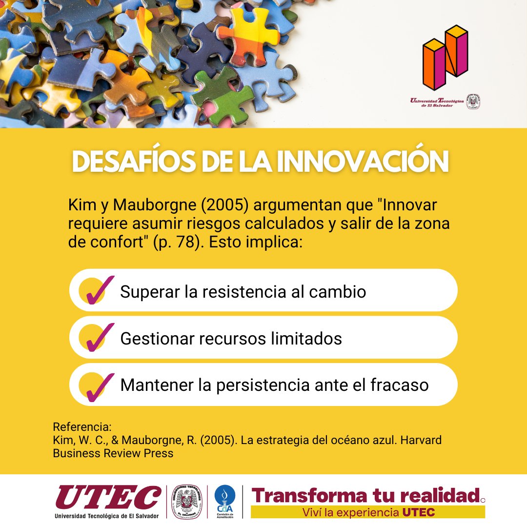 utec_nucleo's tweet photo. Innovar significa asumir riesgos calculados y salir de la zona de confort. Cada paso hacia el futuro exige tomar decisiones valientes y conscientes, enfrentando lo desconocido para generar avances transformadores👏💯

#LabUtecNúcleo #innovacion #desafios #emprendedores https://t.co/pf37haNiMb