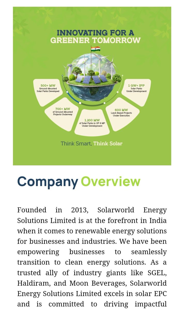 Ashishkafunda's tweet image. #SolarWorld Energy Solutions Limited, a leading player in the solar energy sector, has successfully raised approximately ₹110 crore through a Pre-IPO placement. The company allocated 3,124,548 equity shares to specific investors at a price of ₹352 per share, generating a total