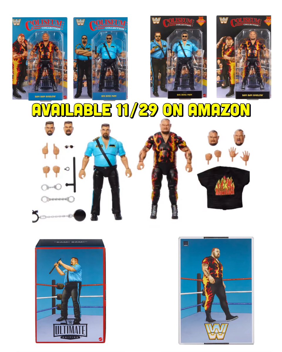 aic_podcast's tweet image. 🏟️NEXT COLISEUM COLLECTION🏟️

Thanks to friend of the pod @actionfigattack we have a look at the next #WWE Ultimate Edition #ColiseumCollection release dropping 11/29 on Amazon! Come back for links!

#collectibles #toynews #wweelitesquad #wrestlingfigures #wrestling #mattel