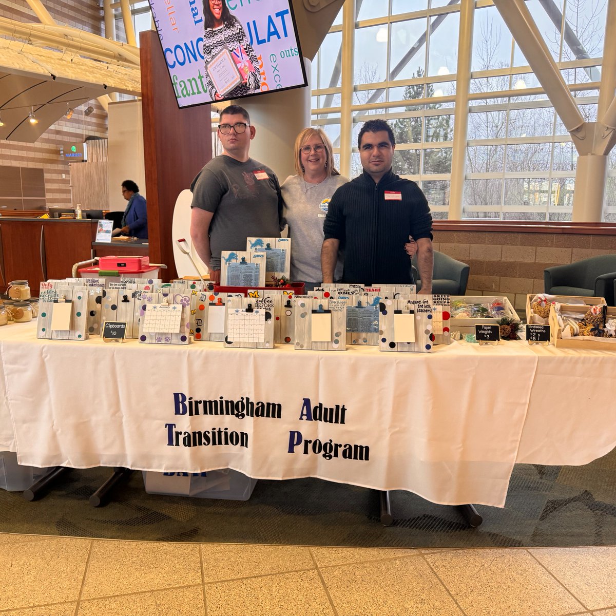 AWESOME: How amazing is this? An enthusiastic group of students from the Adult Transition Program (ATP) had a blast selling items from their micro-business during an event at Oakland Schools. So proud of them! #BeBirmingham