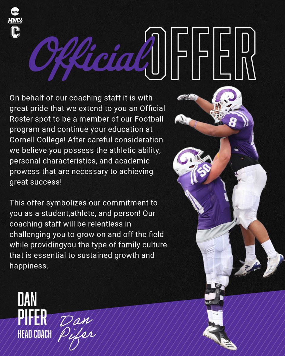 Mason Fulford (@mason_fulford5) on Twitter photo I’m excited to announce I have received an offer from <a href="/CornellRamsFB/">Cornell College Football</a>! Thank you <a href="/CoachHauptmann/">Caylin Hauptmann</a> I’m excited to announce I have received an offer from <a href="/CornellRamsFB/">Cornell College Football</a>! Thank you <a href="/CoachHauptmann/">Caylin Hauptmann</a>