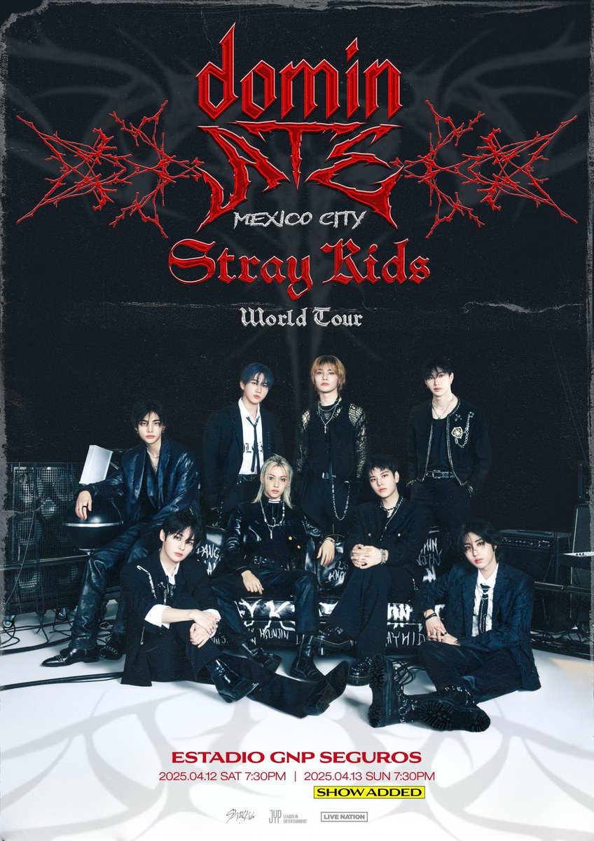 STRAY KIDS AGREGÓ 3 FECHAS A SU TOUR

La cuenta oficial de SKZ anunció que Los Ángeles, Nueva York y Ciudad de México tendrán segundas fechas debido a sus altas demandas 

Estos estadios hicieron SOLD OUT en poco tiempo y son prueba de su popularidad en estas ciudades